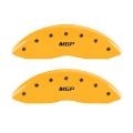 Picture of MGP Front set 2 Caliper Covers Engraved Front MGP Yellow finish black ch