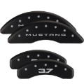 Picture of MGP Front set 2 Caliper Covers Engraved Front MGP Black finish silver ch