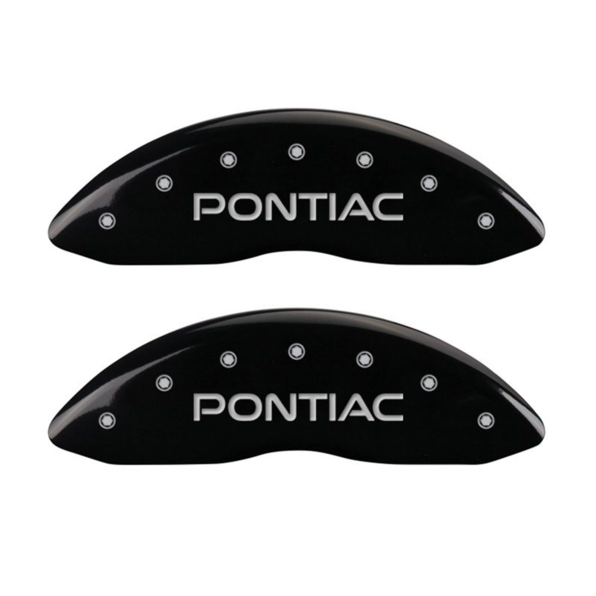 Picture of MGP 4 Caliper Covers Engraved Front & Rear Pontiac Black finish silver ch