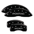 Picture of MGP 4 Caliper Covers Engraved Front Pontiac Engraved Rear GXP Black finish silver ch