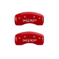 Picture of MGP 4 Caliper Covers Engraved Front Pontiac Engraved Rear GXP Red finish silver ch