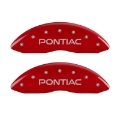 Picture of MGP 4 Caliper Covers Engraved Front Pontiac Engraved Rear GXP Red finish silver ch
