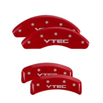 Picture of MGP 4 Caliper Covers Engraved Front & Rear MGP Red finish silver ch