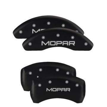 Picture of MGP 4 Caliper Covers Engraved Front & Rear MGP Black finish silver ch
