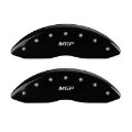 Picture of MGP Front set 2 Caliper Covers Engraved Front MGP Black finish silver ch