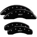 Picture of MGP 4 Caliper Covers Engraved Front & Rear MGP Black finish silver ch