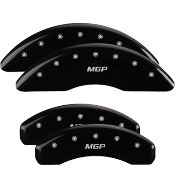 Picture of MGP 4 Caliper Covers Engraved Front & Rear MGP Black finish silver ch