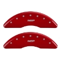 Picture of MGP 4 Caliper Covers Engraved Front & Rear MGP Red finish silver ch