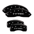 Picture of MGP 4 Caliper Covers Engraved Front & Rear i-Vtec Black finish silver ch