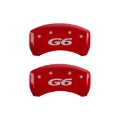 Picture of MGP 4 Caliper Covers Engraved Front Pontiac Engraved Rear G6 Red finish silver ch
