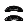 Picture of MGP 4 Caliper Covers Engraved Front Pontiac Engraved Rear Arrow Black finish silver ch
