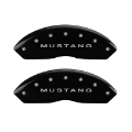 Picture of MGP 4 Caliper Covers Engraved Front Mustang Engraved Rear S197-Bar & Pony Black finish silver ch