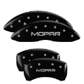 Picture of MGP 4 Caliper Covers Engraved Front & Rear MOPAR Black finish silver ch