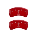 Picture of MGP Rear set 2 Caliper Covers Engraved Rear MGP Red finish silver ch