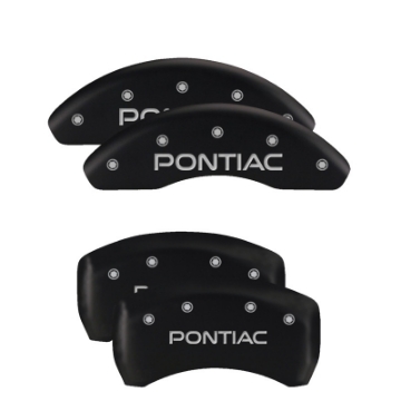 Picture of MGP 4 Caliper Covers Engraved Front & Rear MGP Black finish silver ch
