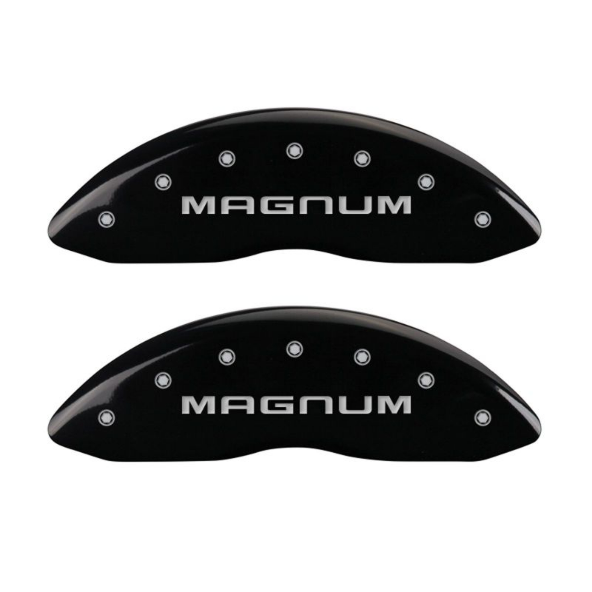 Picture of MGP 4 Caliper Covers Engraved Front & Rear Magnum Black finish silver ch