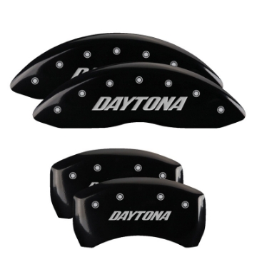 Picture of MGP 4 Caliper Covers Engraved Front & Rear MGP Black finish silver ch