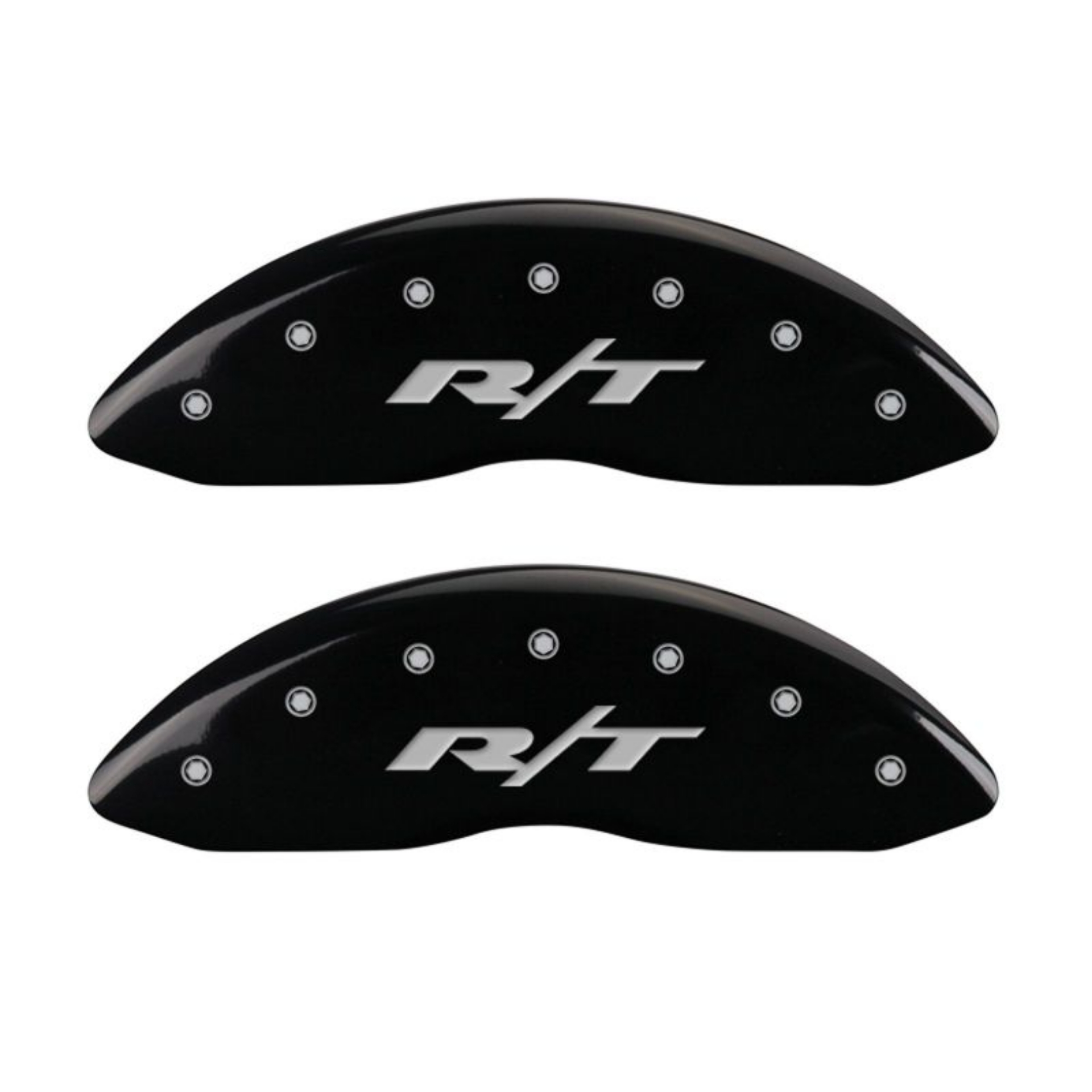 Picture of MGP 4 Caliper Covers Engraved Front & Rear RT1-Truck Black finish silver ch