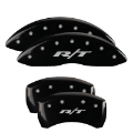 Picture of MGP 4 Caliper Covers Engraved Front & Rear RT1-Truck Black finish silver ch