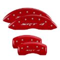 Picture of MGP 4 Caliper Covers Engraved Front & Rear C6-Corvette Red finish silver ch