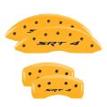 Picture of MGP 4 Caliper Covers Engraved Front & Rear C6-Corvette Yellow finish black ch