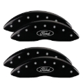 Picture of MGP 4 Caliper Covers Engraved Front & Rear Oval logo-Ford Black finish silver ch