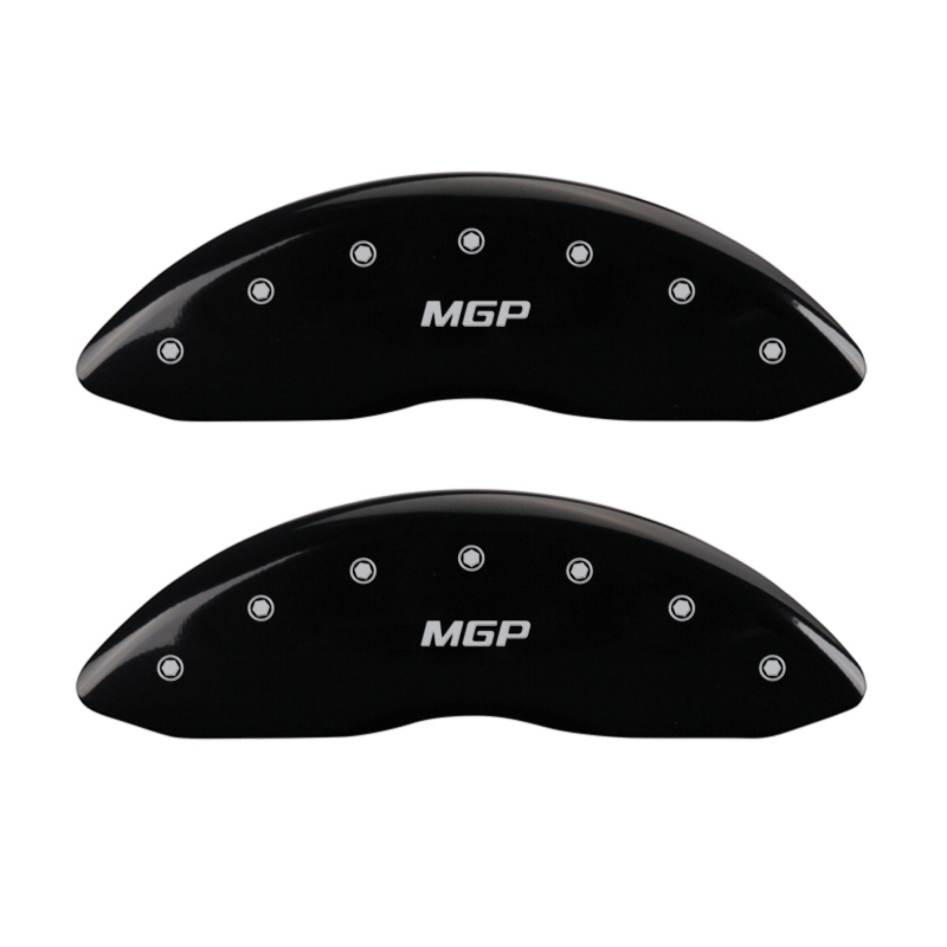 Picture of MGP 4 Caliper Covers Engraved Front & Rear MGP Black finish silver ch