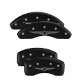Picture of MGP 4 Caliper Covers Engraved Front & Rear MOPAR Black finish silver ch