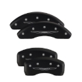 Picture of MGP 4 Caliper Covers Engraved Front & Rear SRT8 Black finish silver ch
