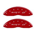 Picture of MGP 4 Caliper Covers Engraved Front & Rear SRT8 Red finish silver ch