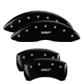 Picture of MGP 4 Caliper Covers Engraved Front & Rear MGP Black finish silver ch