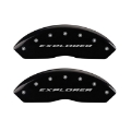 Picture of MGP 4 Caliper Covers Engraved Front & Rear Explorer Black finish silver ch