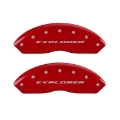 Picture of MGP 4 Caliper Covers Engraved Front & Rear Explorer Red finish silver ch