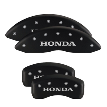 Picture of MGP 4 Caliper Covers Engraved Front 2015-Civic Engraved Rear 2015-Civic Black finish silver ch
