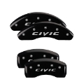 Picture of MGP 4 Caliper Covers Engraved Front 2015-Civic Engraved Rear 2015-Civic Black finish silver ch