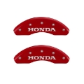 Picture of MGP 4 Caliper Covers Engraved Front & Rear Honda Red finish silver ch