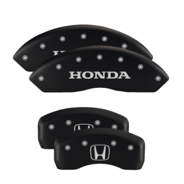 Picture of MGP 4 Caliper Covers Engraved Front & Rear i-Vtec Black finish silver ch