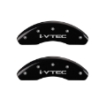 Picture of MGP Front set 2 Caliper Covers Engraved Front i-Vtec Black finish silver ch