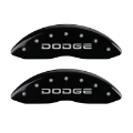 Picture of MGP 4 Caliper Covers Engraved Front & Rear Broken D-Dodge Black finish silver ch