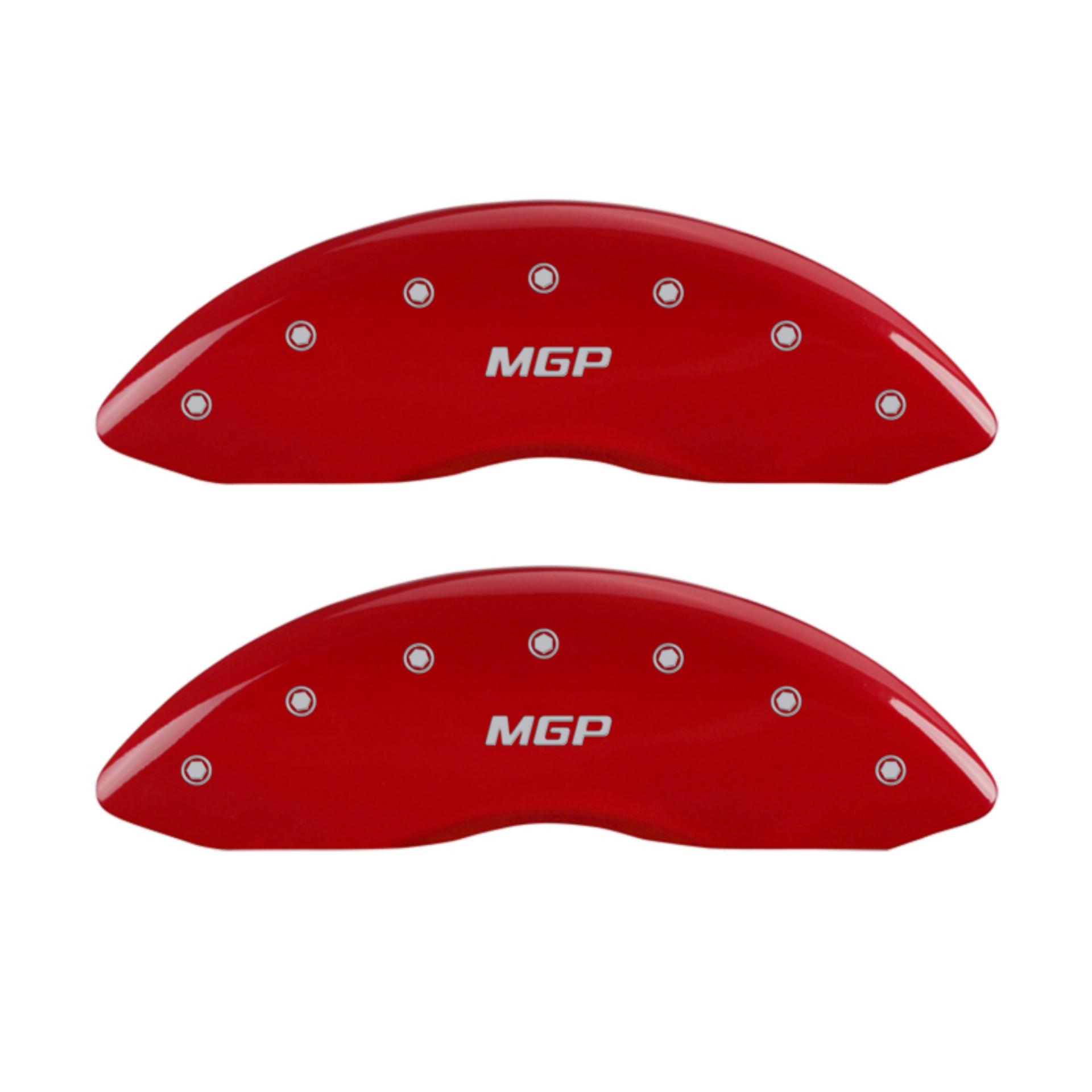 Picture of MGP 4 Caliper Covers Engraved Front & Rear MGP Red finish silver ch