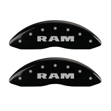 Picture of MGP 4 Caliper Covers Engraved Front & Rear RAM Black finish silver ch