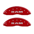 Picture of MGP 4 Caliper Covers Engraved Front & Rear RAM Red finish silver ch