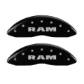 Picture of MGP 4 Caliper Covers Engraved Front RAM Engraved Rear RAMHEAD Black finish silver ch