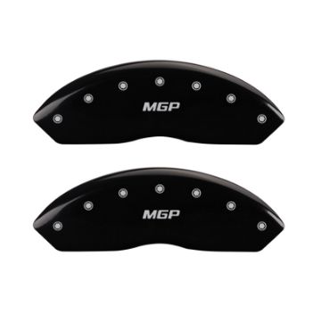 Picture of MGP 4 Caliper Covers Engraved Front & Rear MGP Black finish silver ch