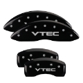 Picture of MGP 4 Caliper Covers Engraved Front & Rear Vtech Black finish silver ch