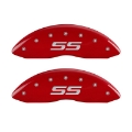 Picture of MGP 4 Caliper Covers Engraved Front & Rear Monte Carlo style-SS Red finish silver ch