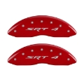 Picture of MGP 4 Caliper Covers Engraved Front Charger Engraved Rear RT Red finish silver ch