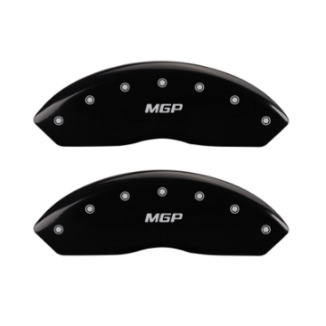 Picture of MGP 4 Caliper Covers Engraved Front & Rear MGP Black finish silver ch