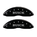 Picture of MGP 4 Caliper Covers Engraved Front Buick Engraved Rear Buick Shield Black finish silver ch