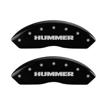 Picture of MGP 4 Caliper Covers Engraved Front & Rear Hummer Black finish silver ch